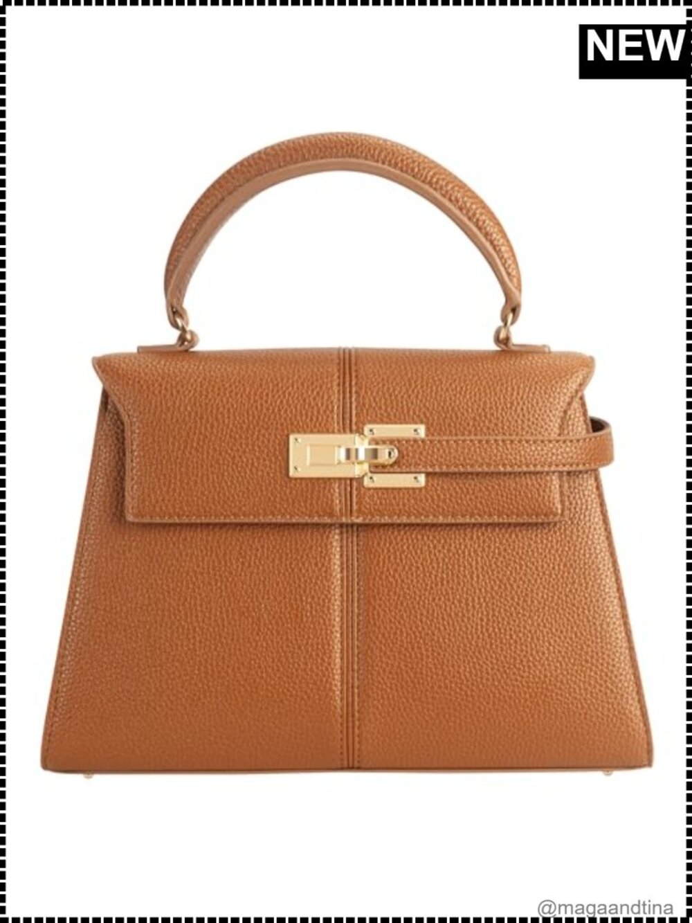 Vegan Leather Top Handle Satchel Bag with Detachable Strap